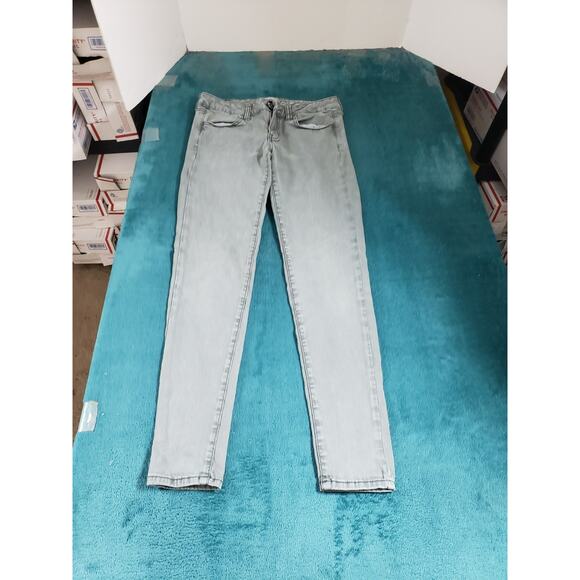 American Eagle Jeans Size 4 Womens Gray Stretch Ladies Pants Mid Rise Jegging - Picture 1 of 13